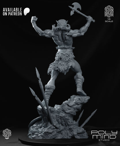 Dark Wolf Statue 3D-Printed Kit