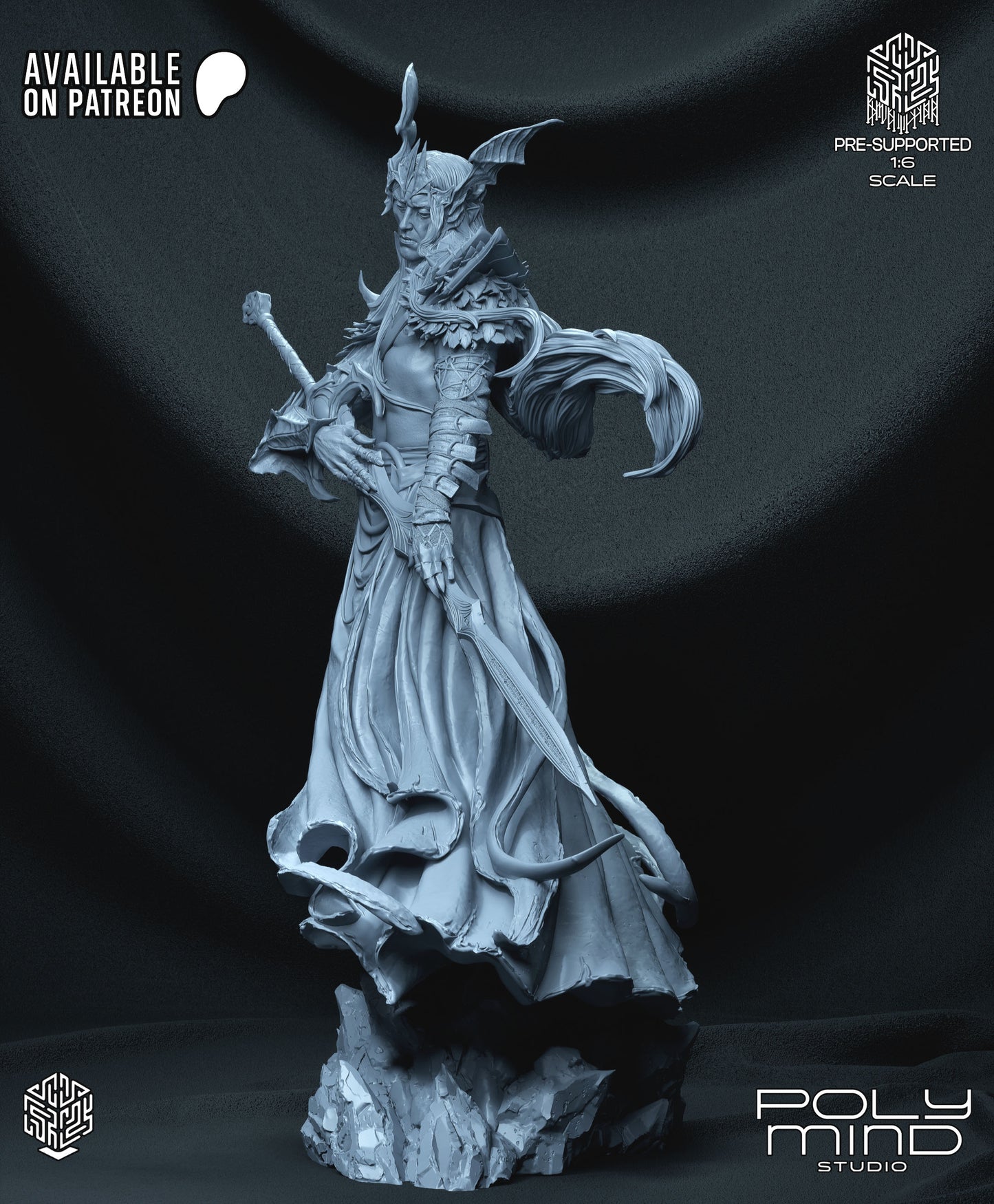 Elf King Statue 3D-Printed Kit