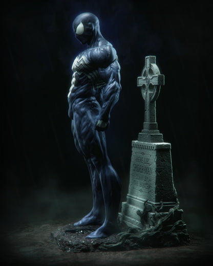 Symbiote Spiderman Statue 3D-Printed Kit