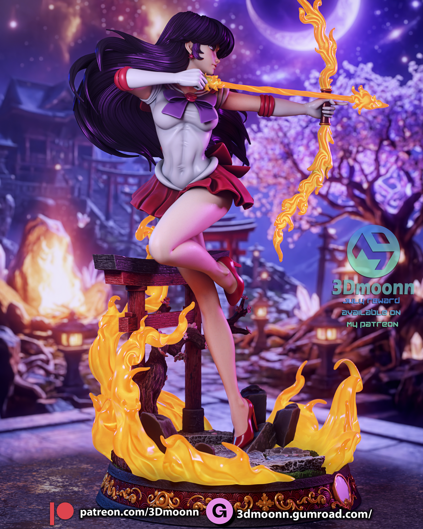 Sailor Mars Statue 3D-Printed Kit