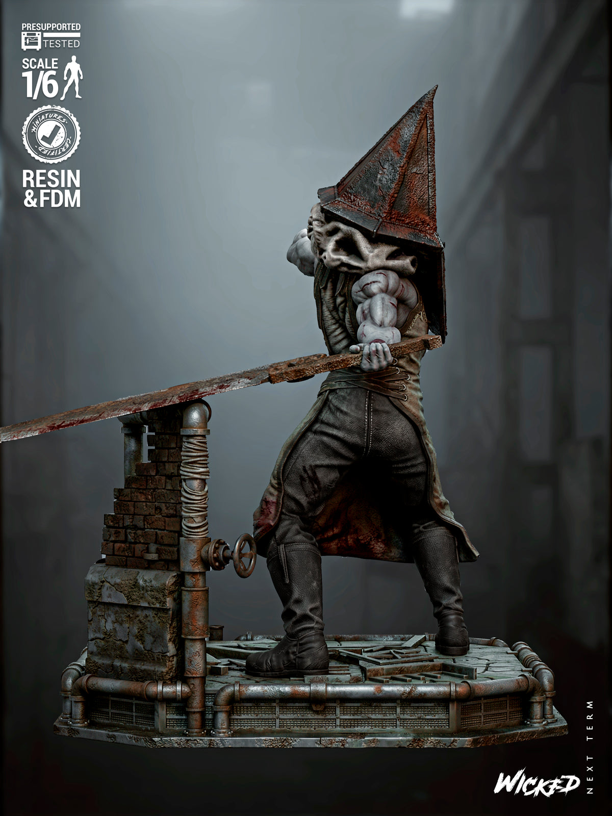 Pyramid Head Statue 3D-Printed Kit