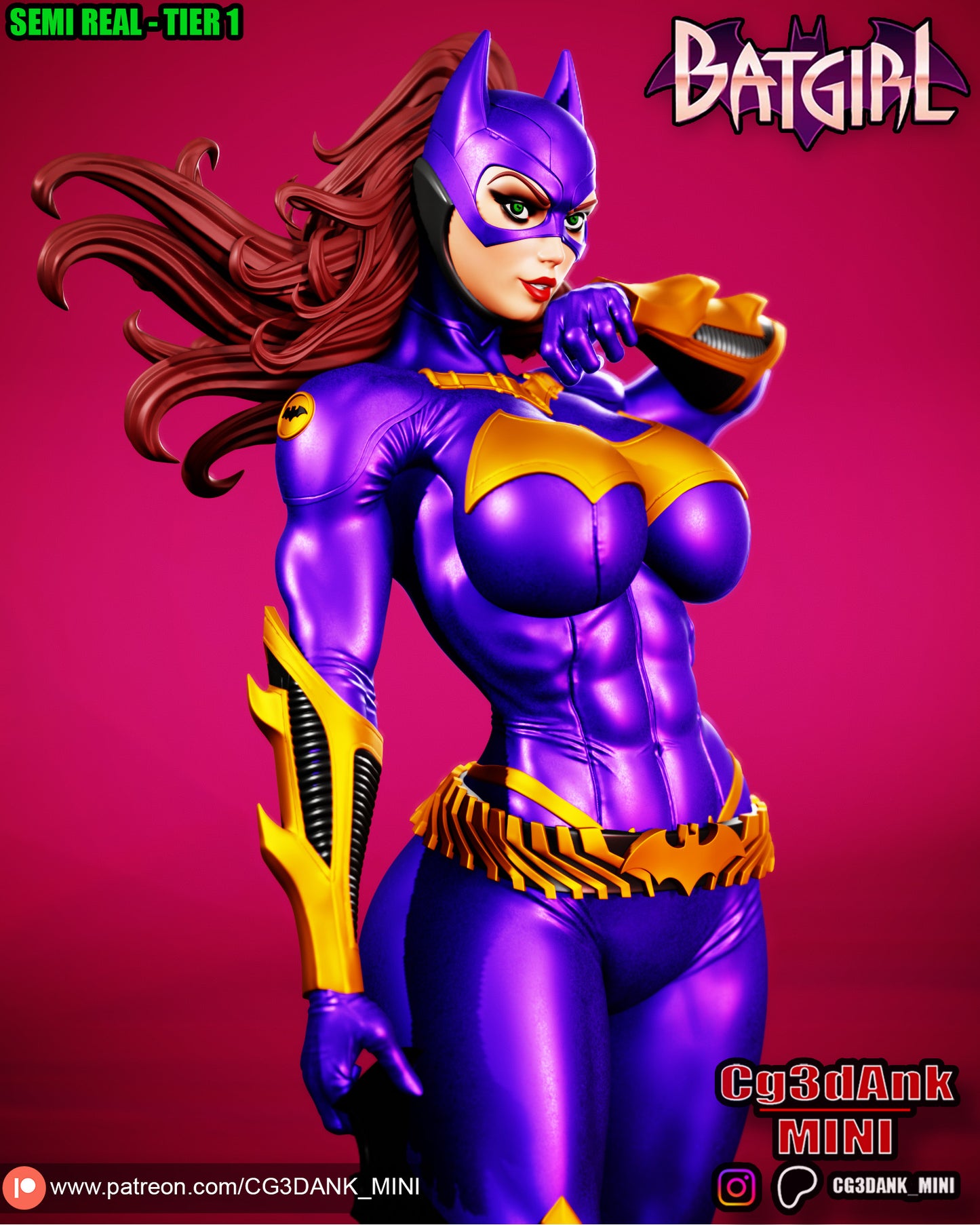 Batgirl Statue 3D-Printed Kit
