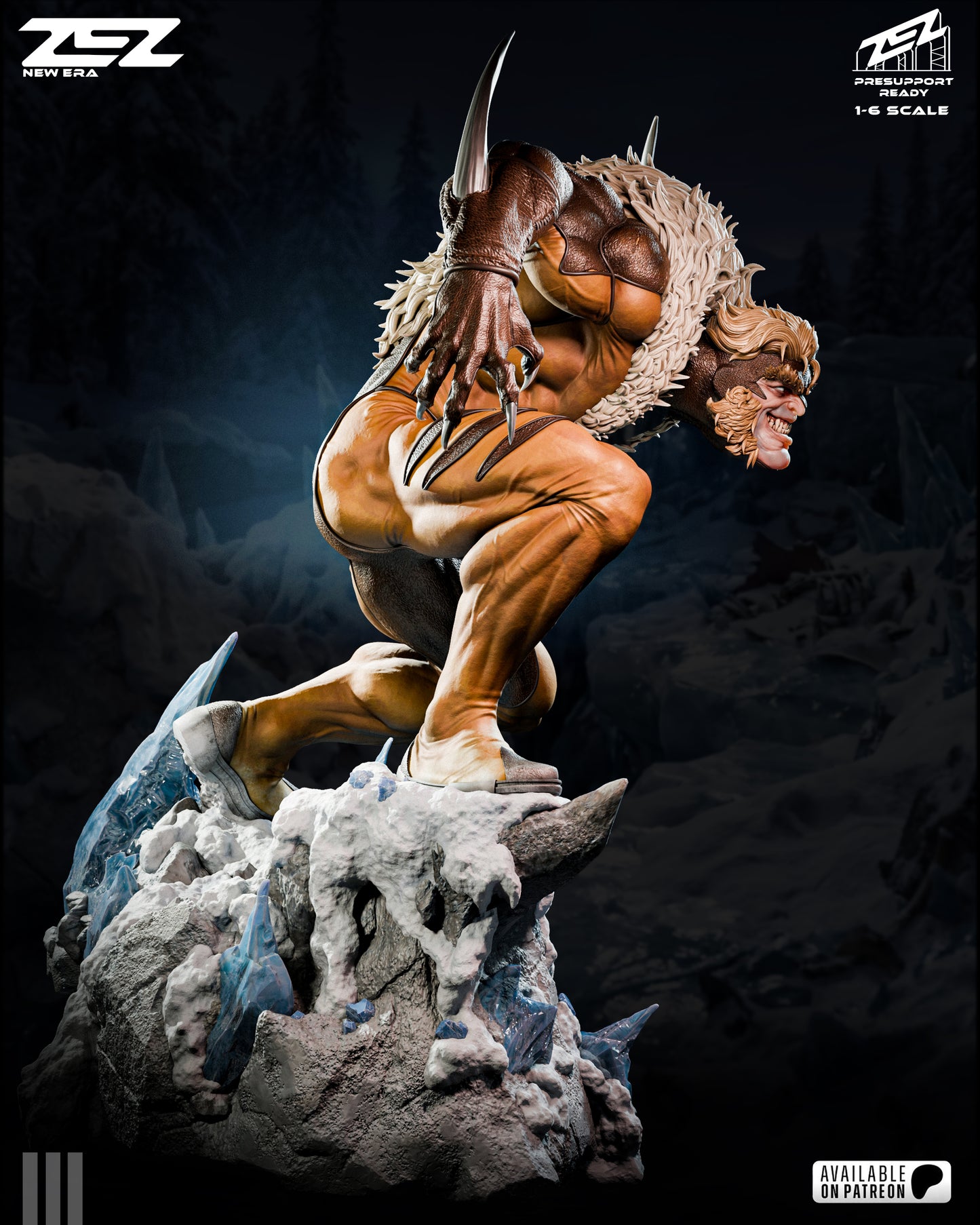 Sabretooth Statue 3D-Printed Kit