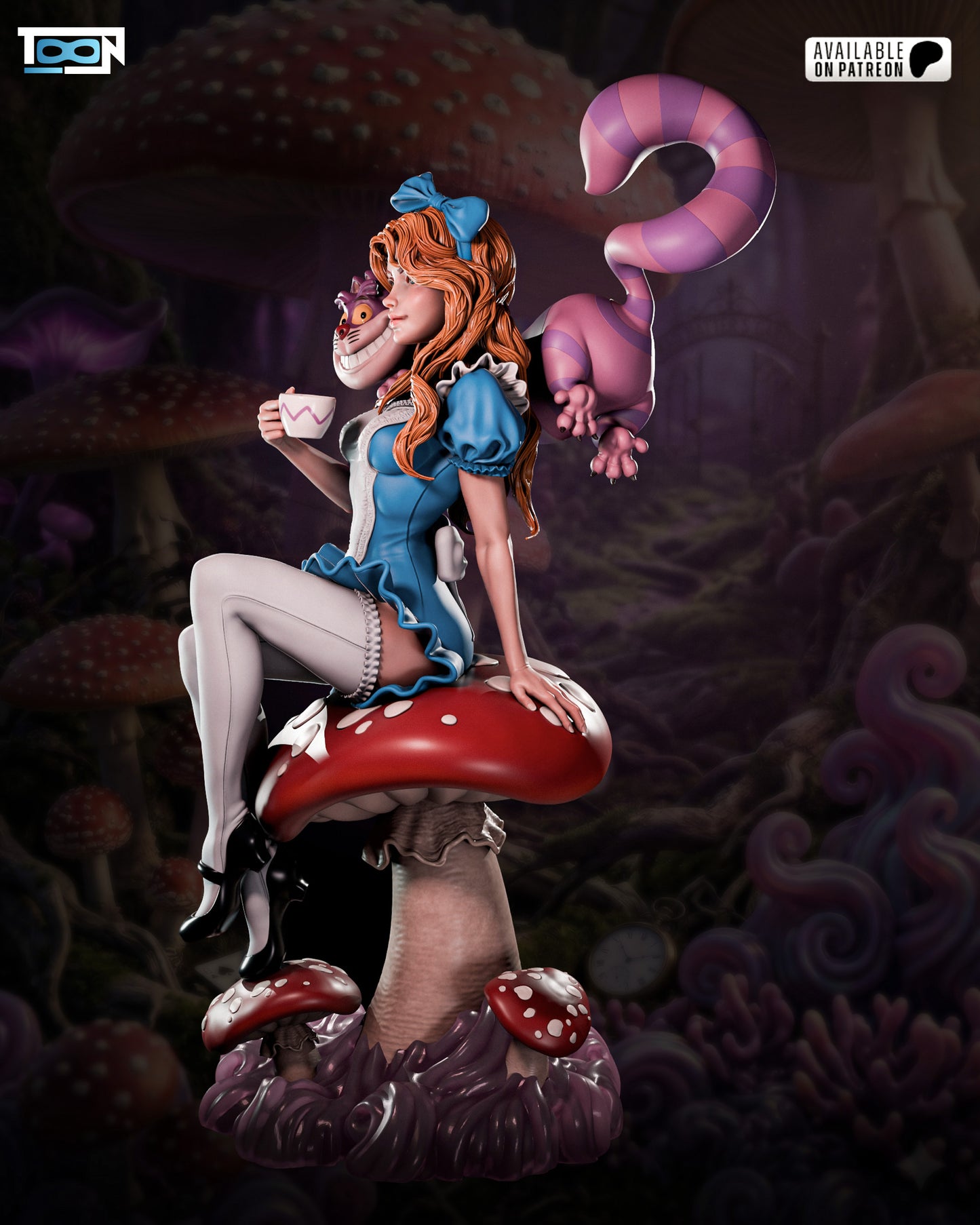 Alice In Wonderland Statue 3D-Printed Kit