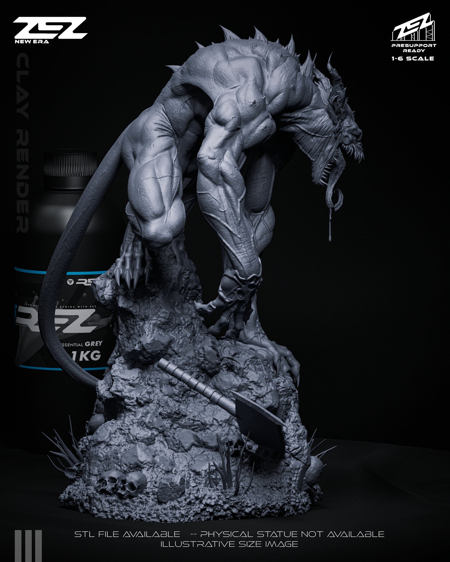 Joker Absolute Statue 3D-Printed Kit