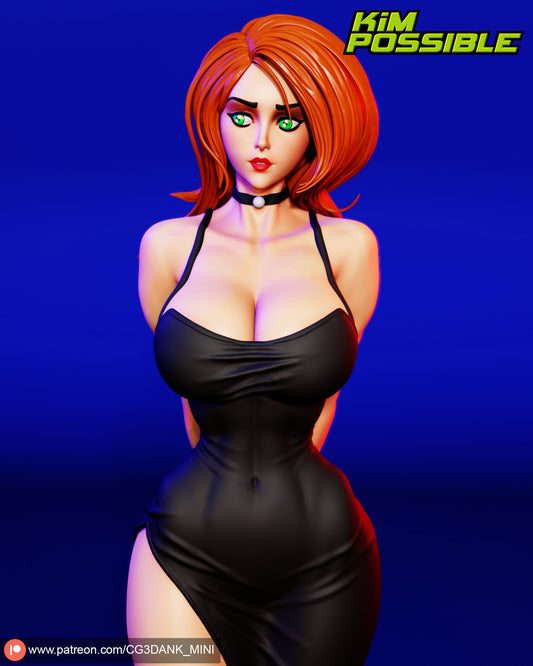 Kim Possible Statue 3D-Printed Kit