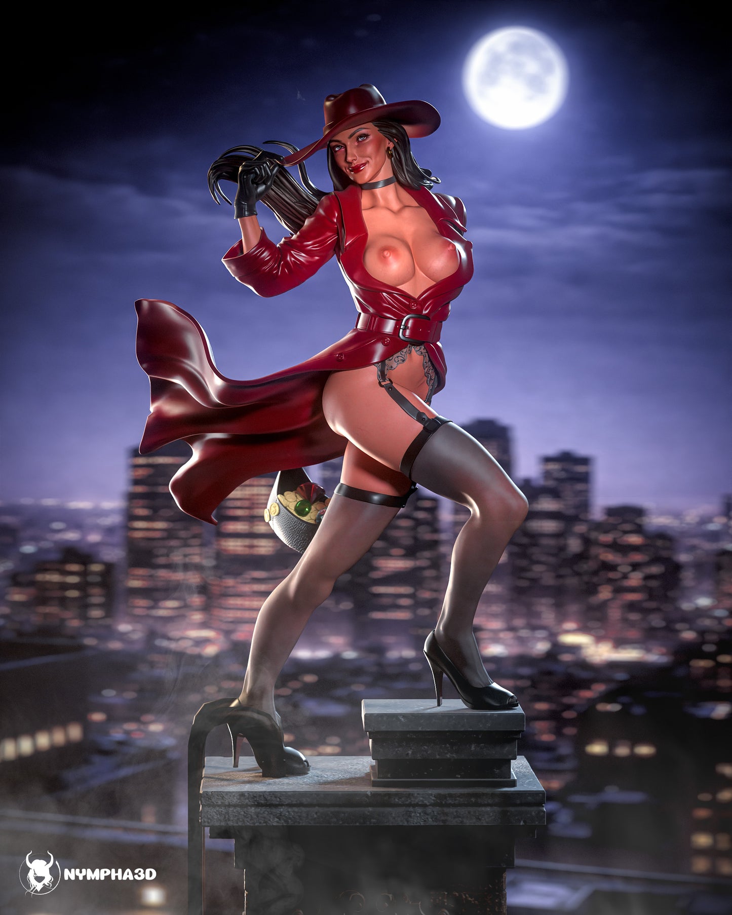 Carmen Sandiego Statue 3D-Printed Kit
