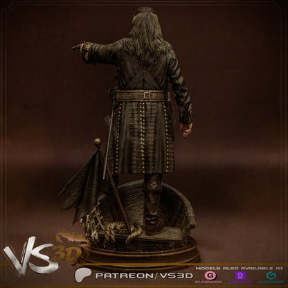 Black Beard Statue 3D-Printed Kit