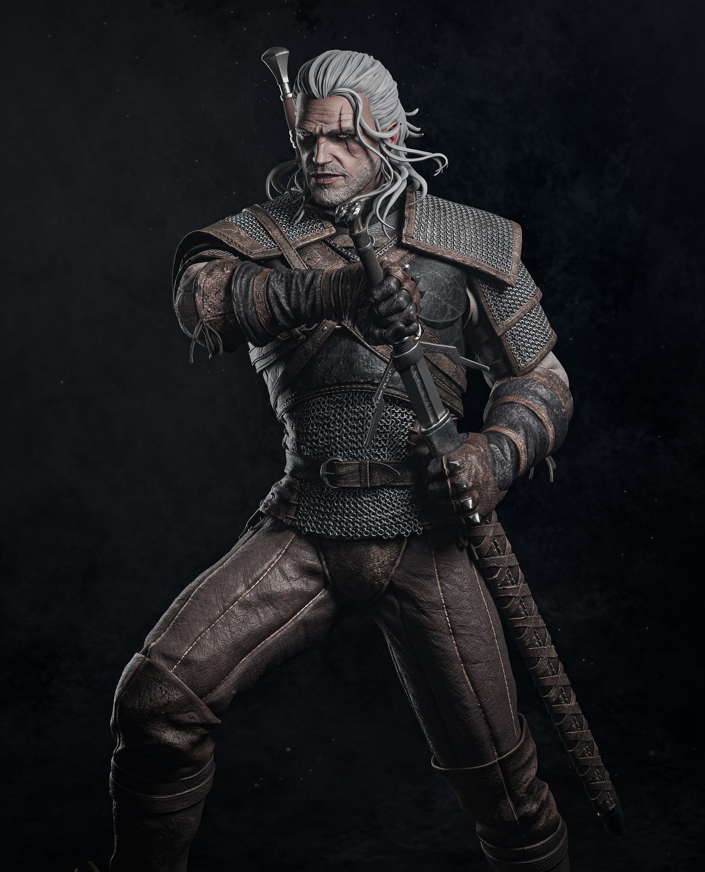 Geralt Statue 3D-Printed Kit
