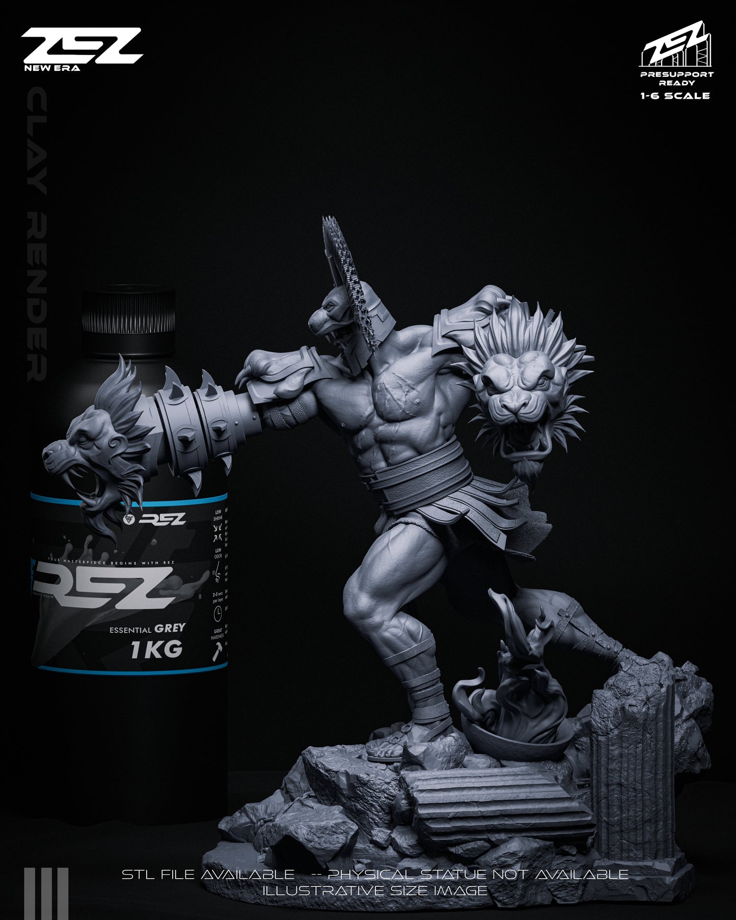 Hercules Statue 3D-Printed Kit