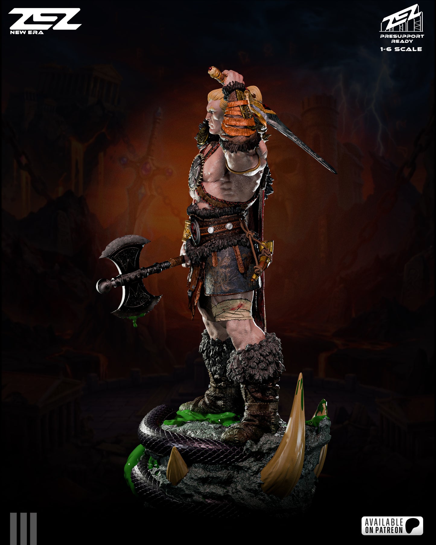He-Man (Museum Pose) Statue 3D-Printed Kit