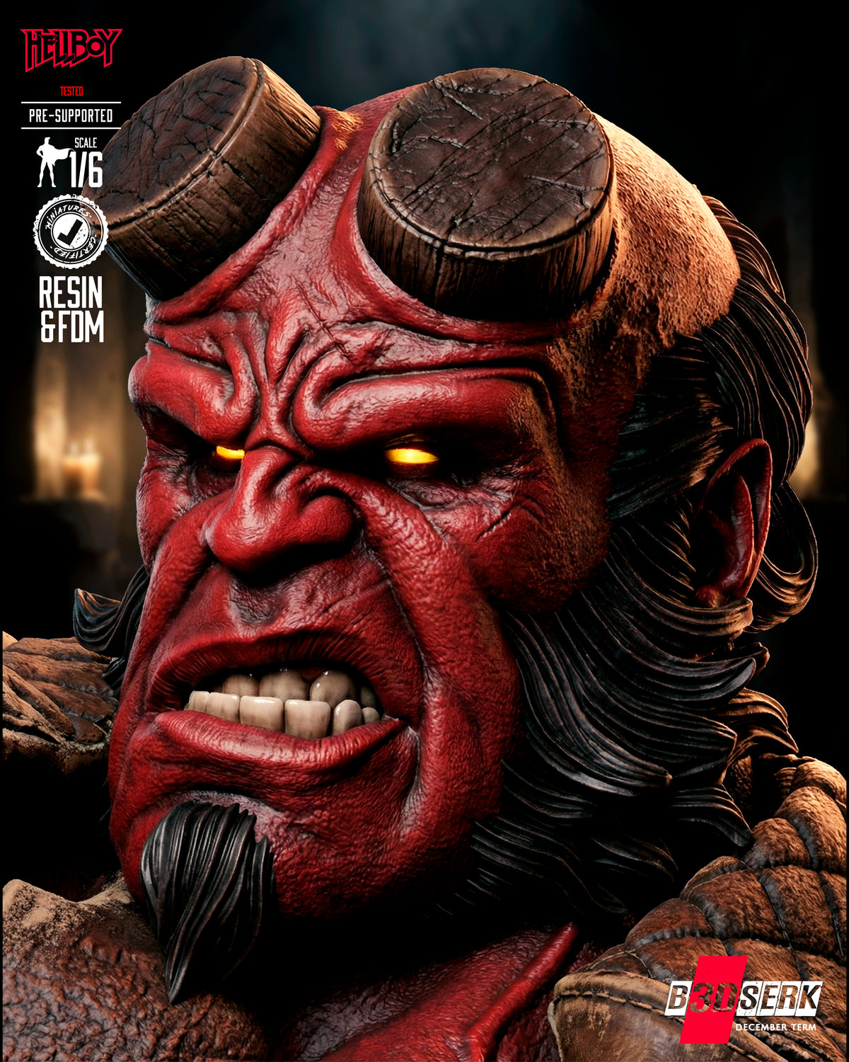 Hellboy Statue 3D-Printed Kit