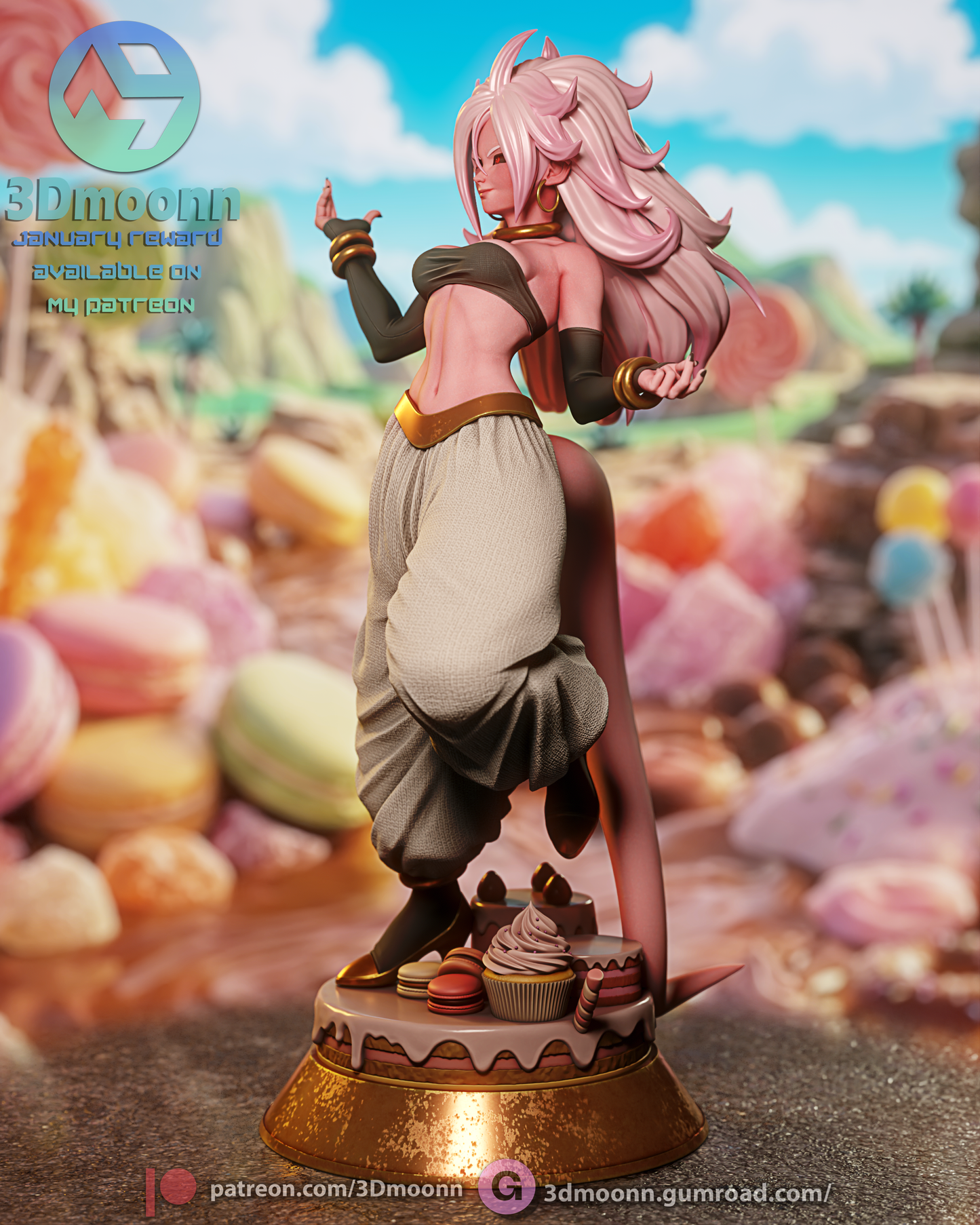 Android 21 Statue 3D-Printed Kit