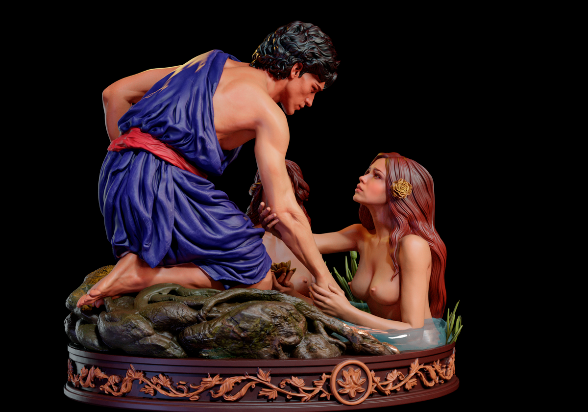 Hylas And The Nymphs Statue 3D-Printed Kit