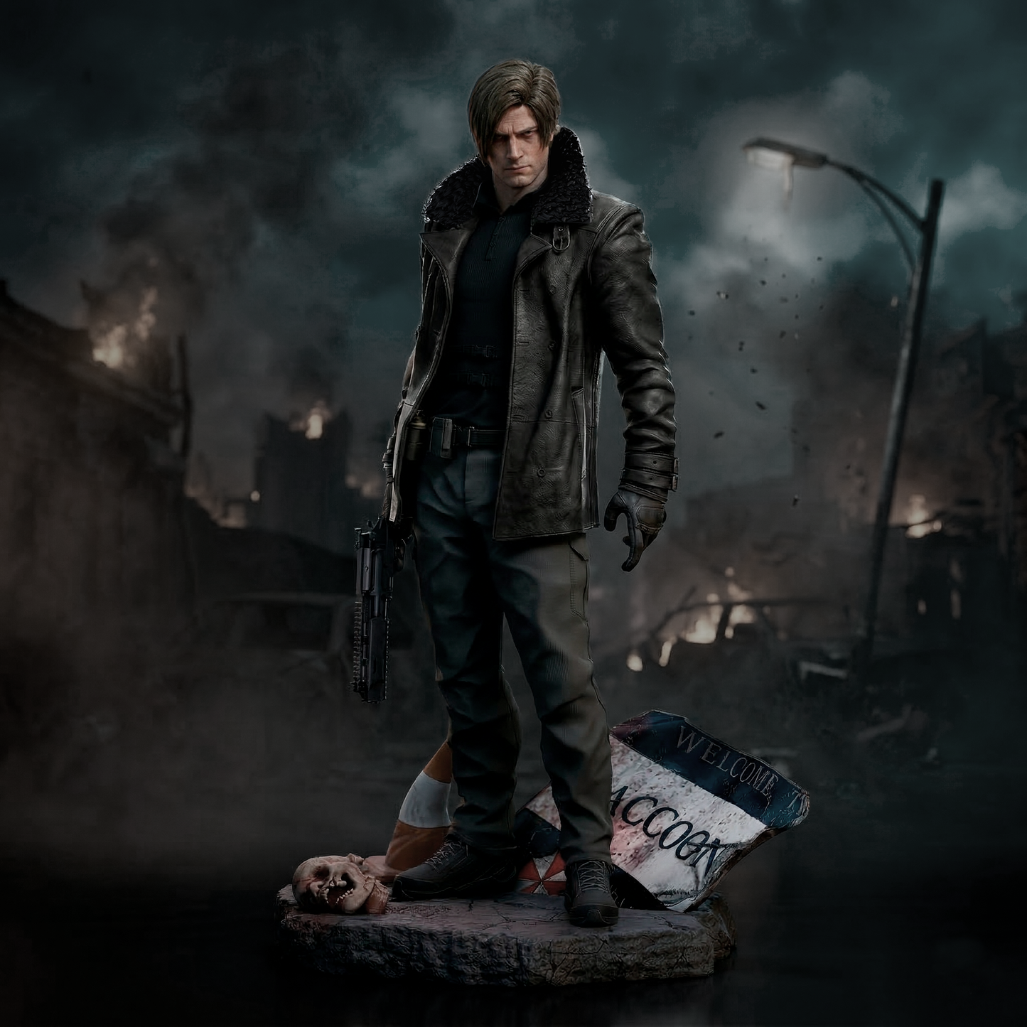 Leon S Kennedy Statue 3D-Printed Kit