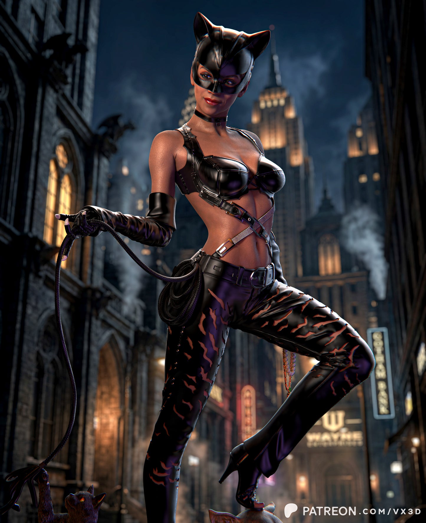 Catwoman Statue 3D-Printed Kit