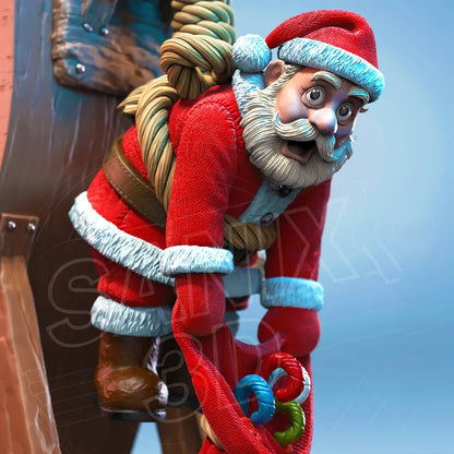 Santa & Grinch Statue