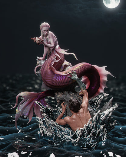 Mermaid Statue 3D-Printed Kit