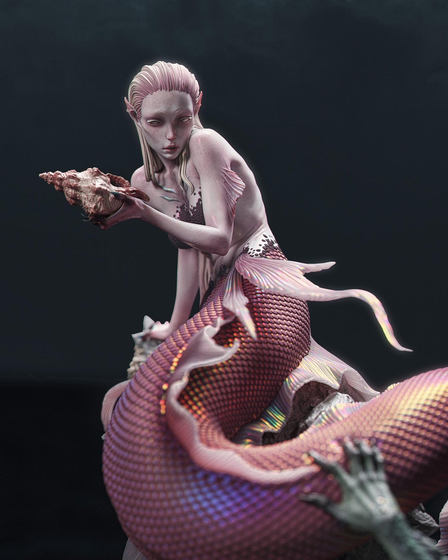 Mermaid Statue 3D-Printed Kit