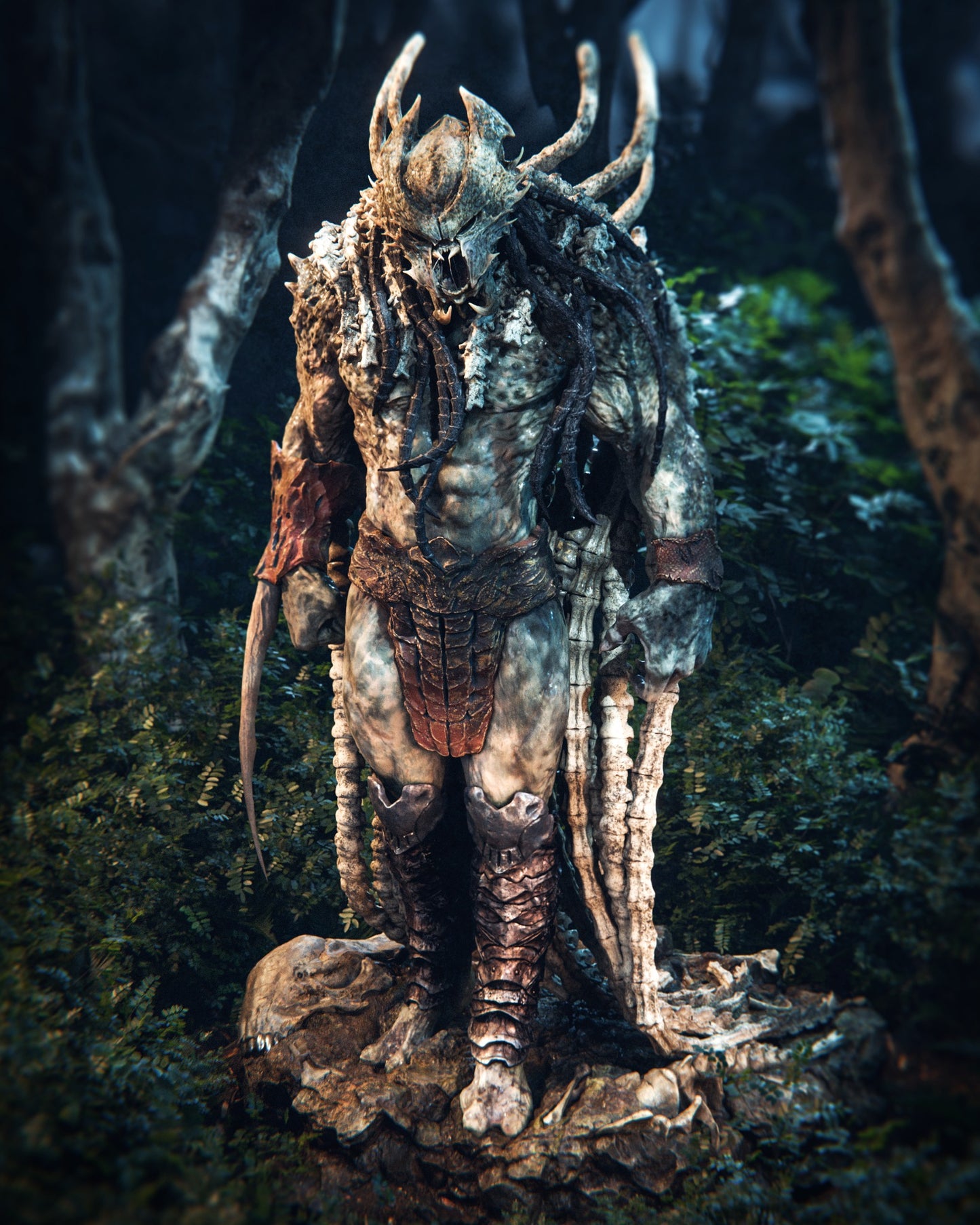 Predator King Statue 3D-Printed Kit