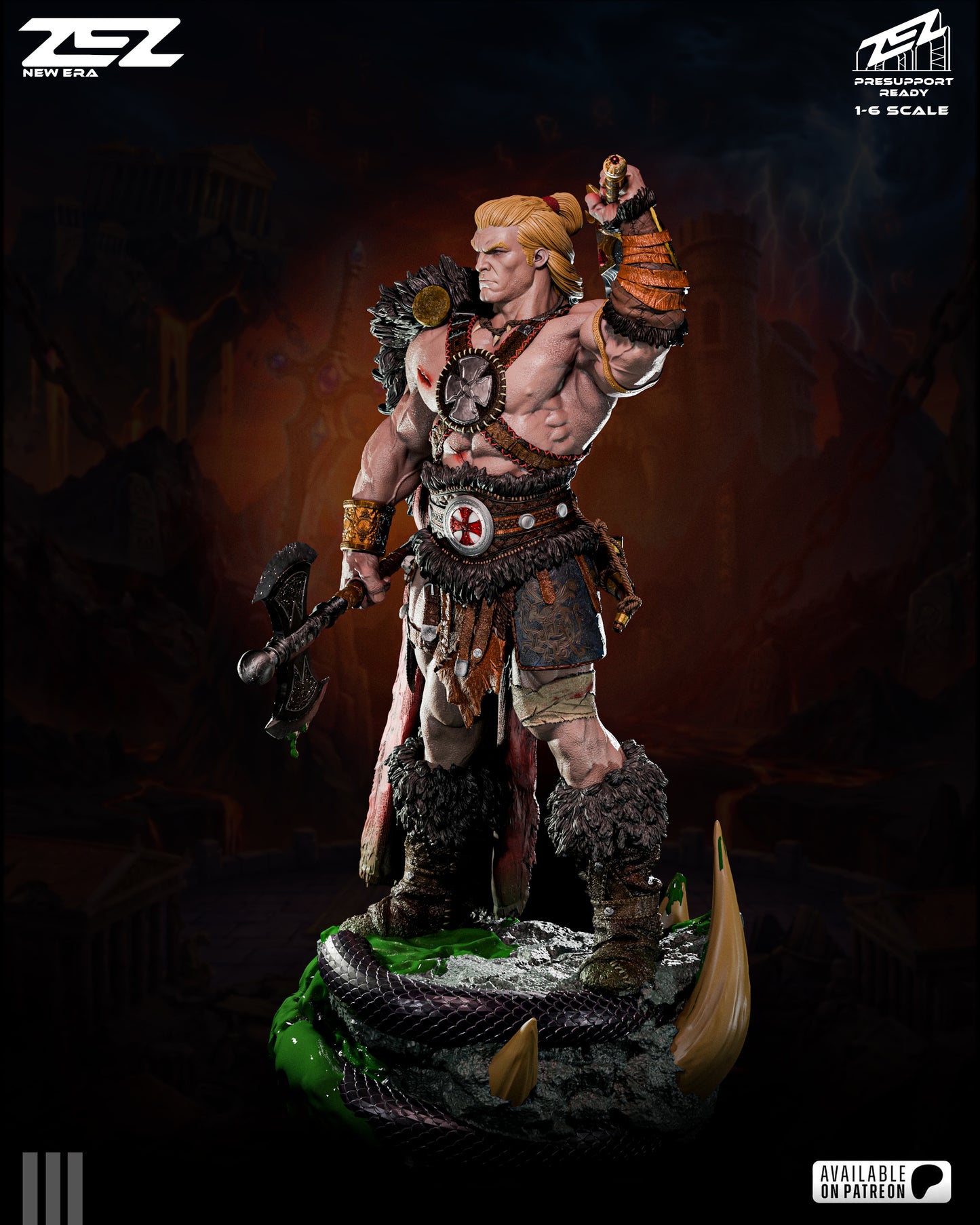 He-Man (Museum Pose) Statue 3D-Printed Kit