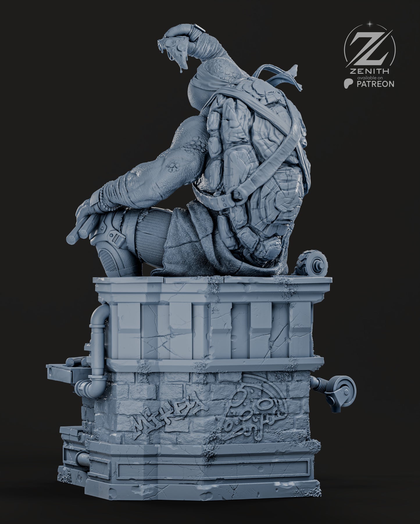 Michelangelo TMNT Statue 3D-Printed Kit