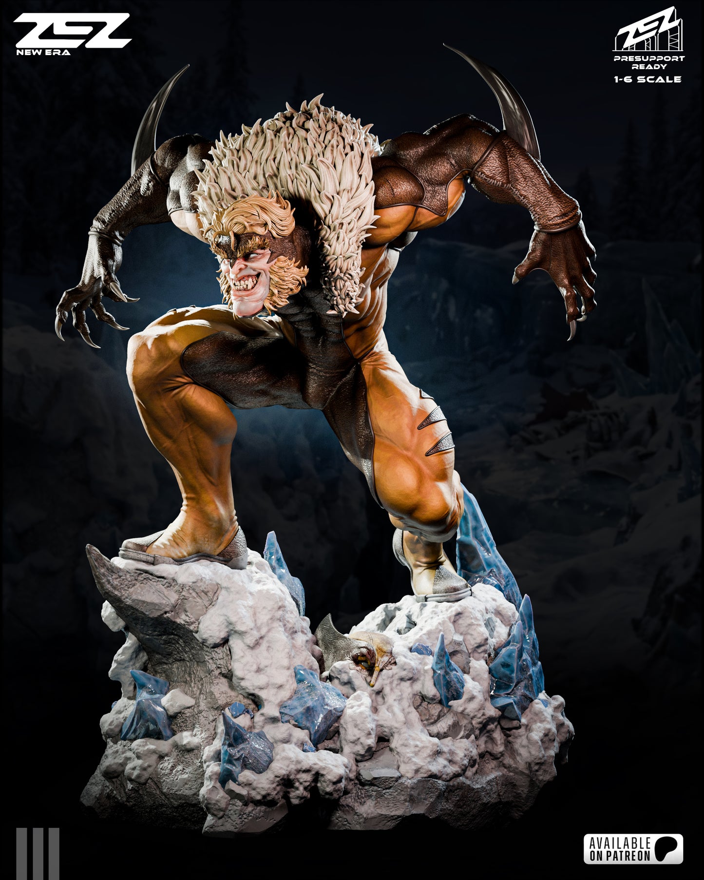 Sabretooth Statue 3D-Printed Kit