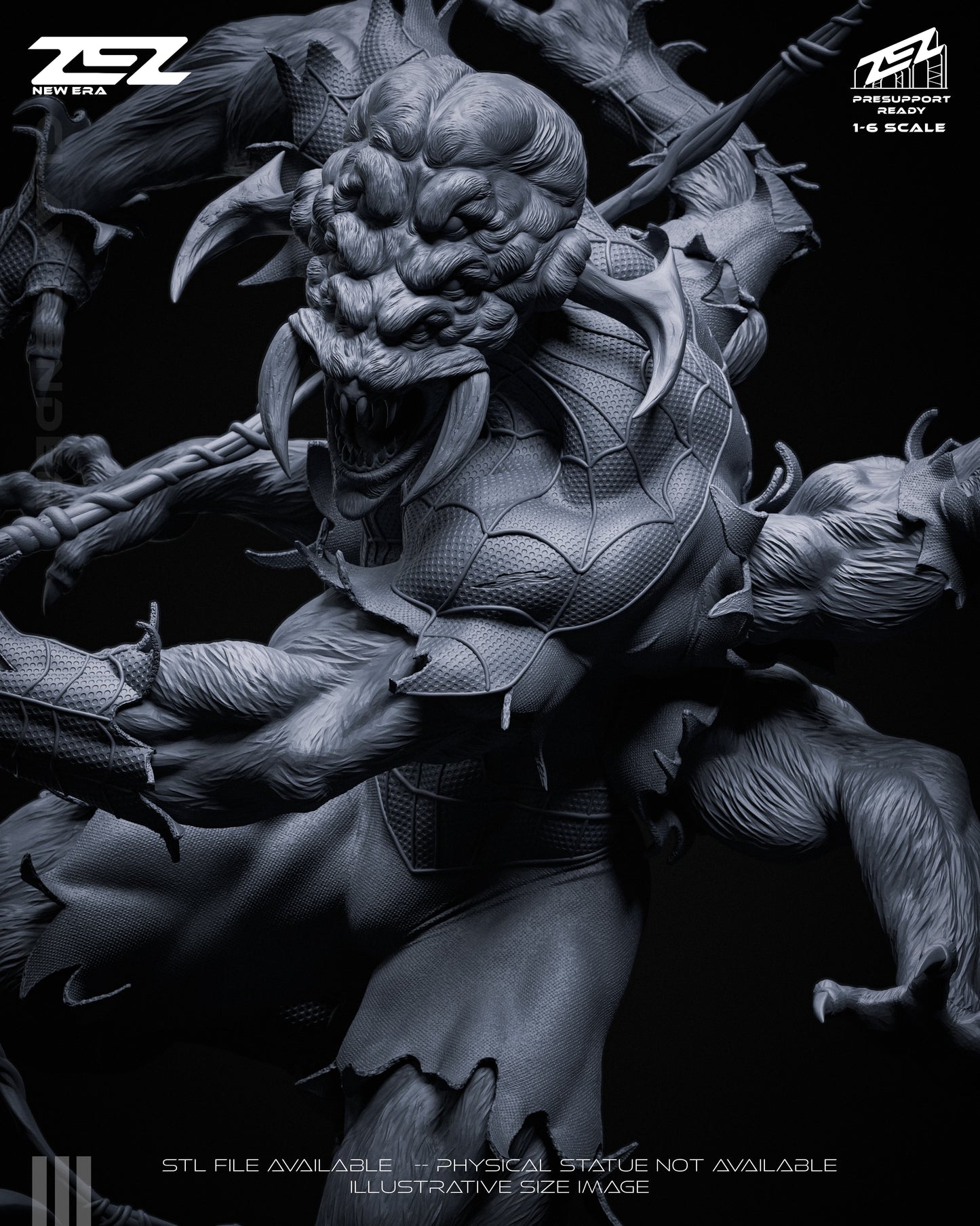 Man Spider Statue 3D-Printed Kit