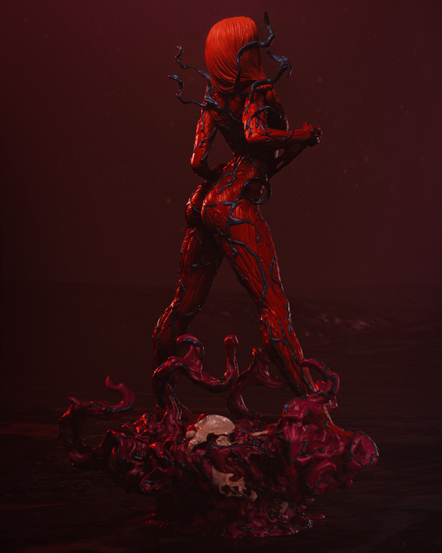 Carnage Mary Jane Statue 3D-Printed Kit
