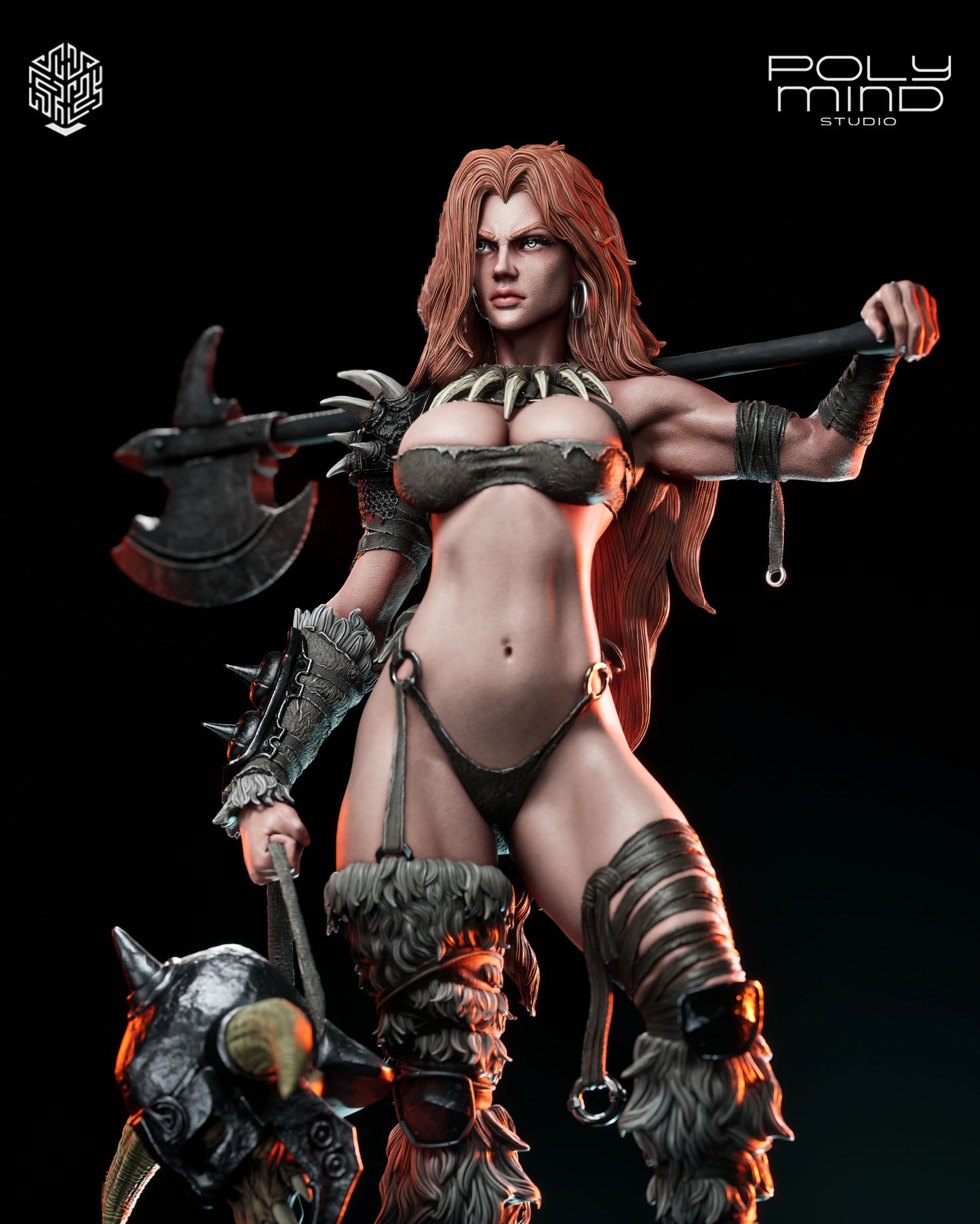 Thryra the Relentless Statue 3D-Printed Kit