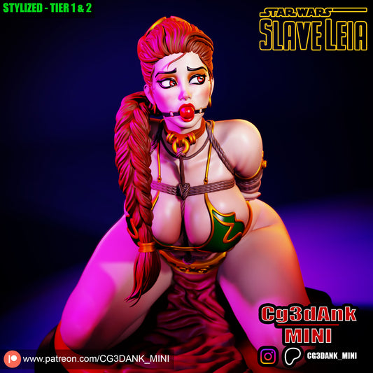 Slave Leia Statue 3D-Printed Kit