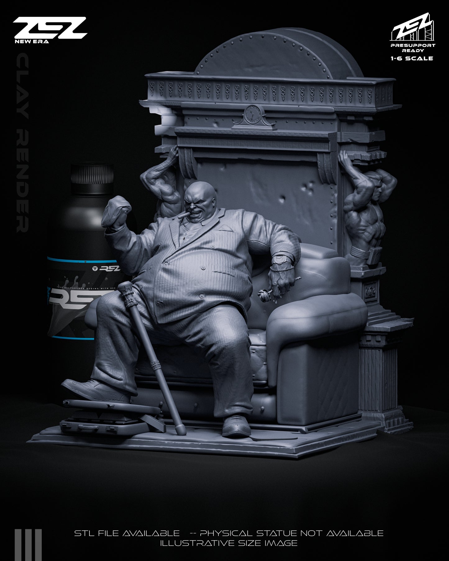 Kingpin Statue 3D-Printed Kit