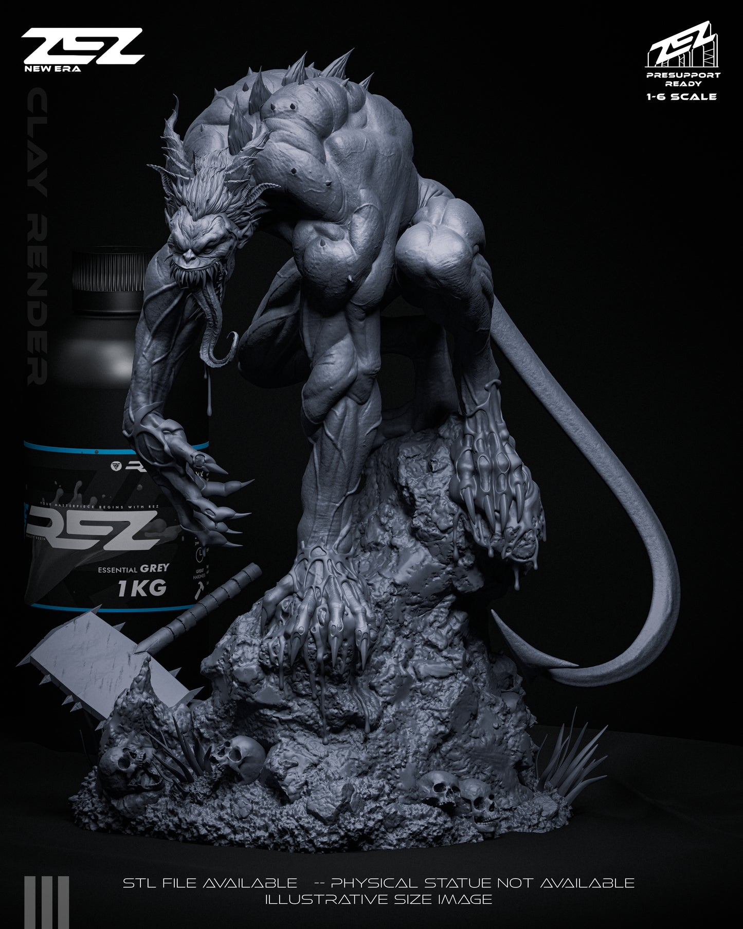 Joker Absolute Statue 3D-Printed Kit