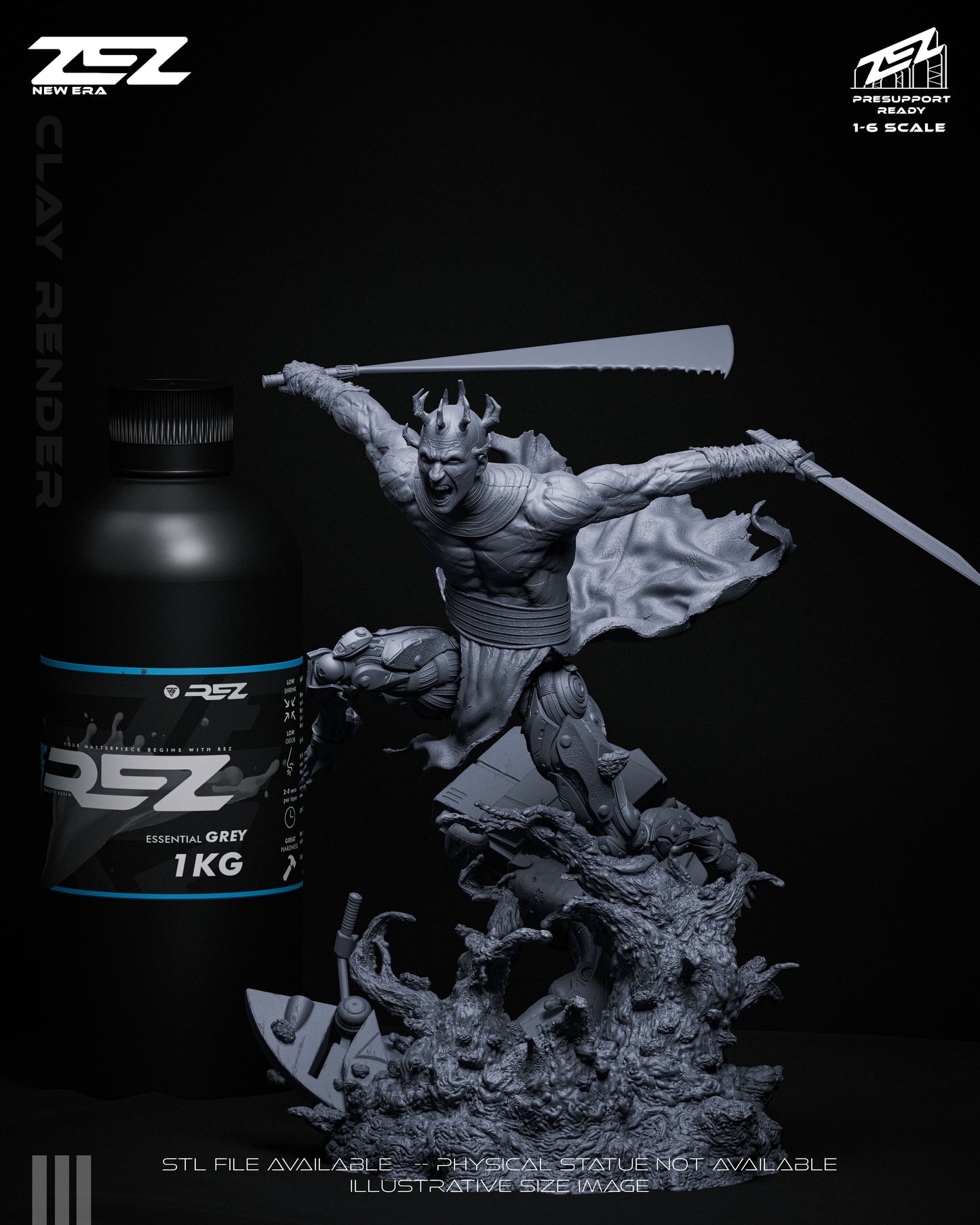 Darth Maul Statue 3D-Printed Kit