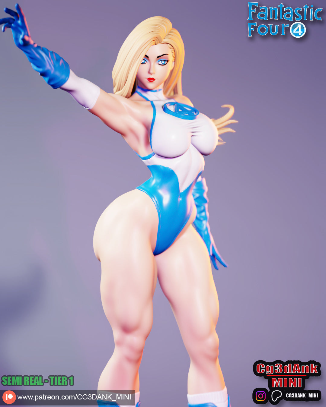 Invisible Girl Statue 3D-Printed Kit
