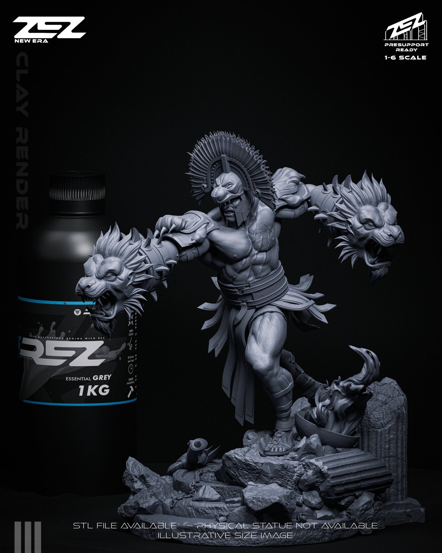 Hercules Statue 3D-Printed Kit