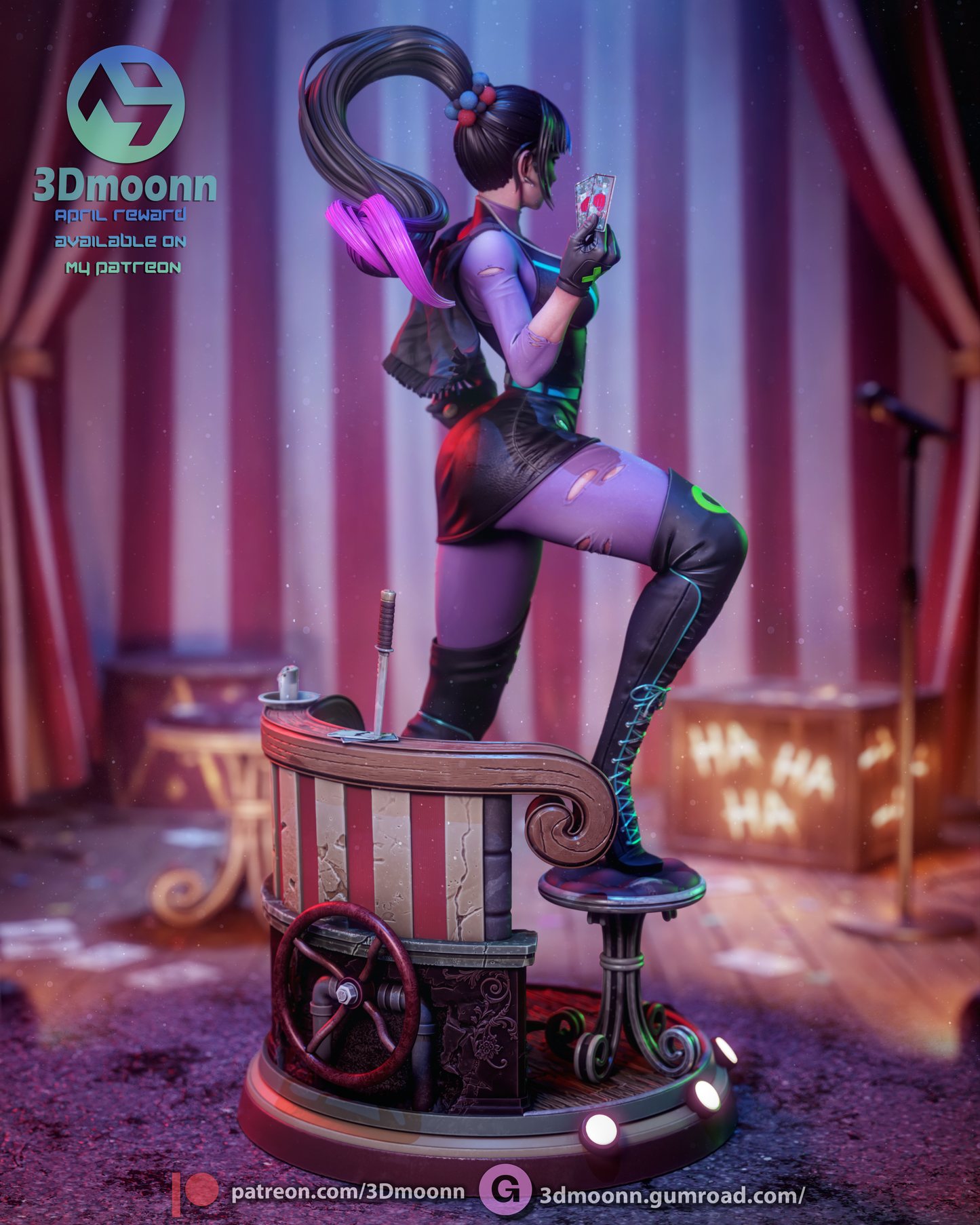 Punchline Statue 3D-Printed Kit