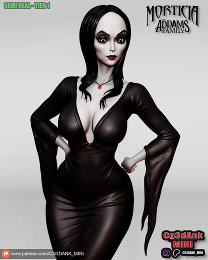 Morticia Addams Statue 3D-Printed Kit