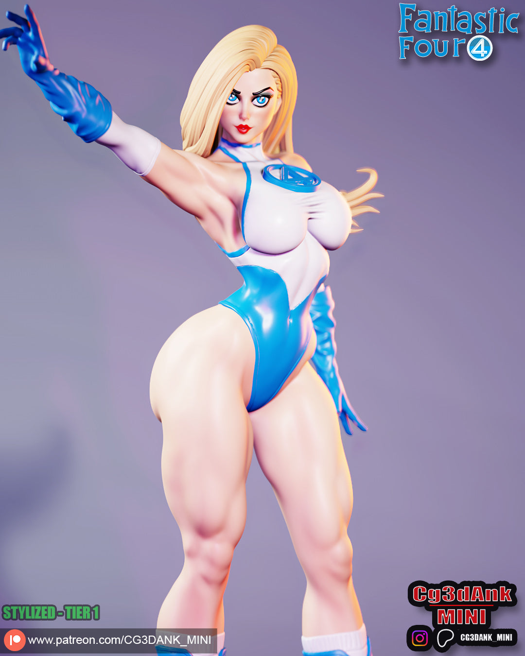 Invisible Girl Statue 3D-Printed Kit