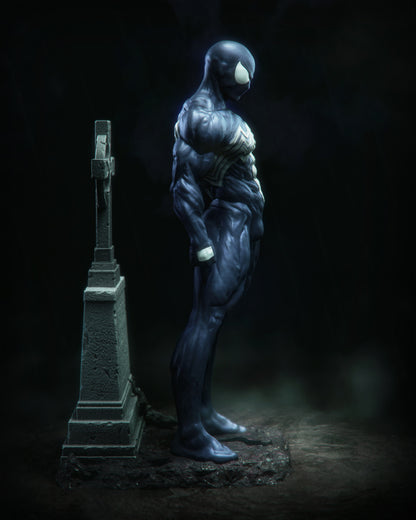 Symbiote Spiderman Statue 3D-Printed Kit