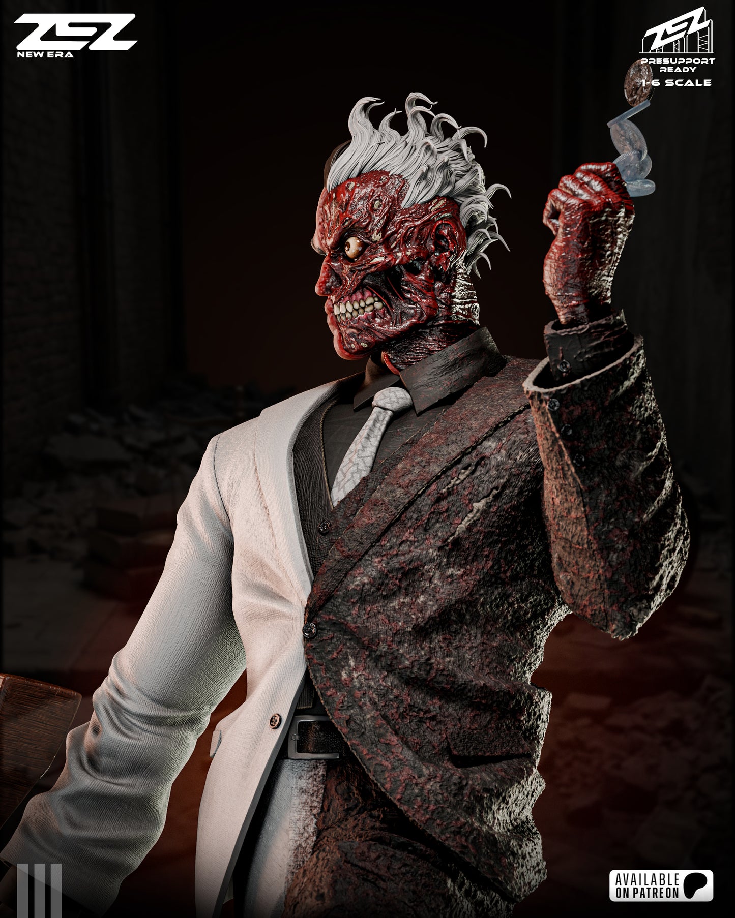 Two Face Statue 3D-Printed Kit