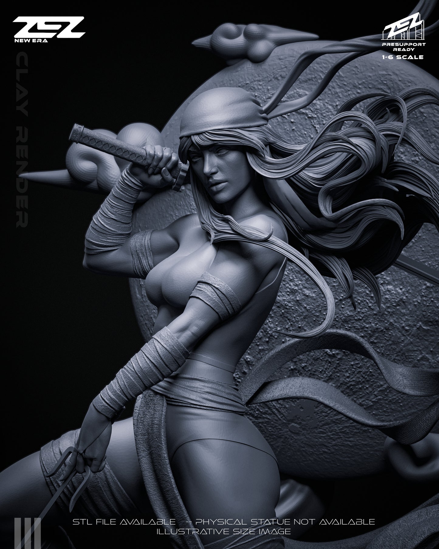 Elektra Statue 3D-Printed Kit