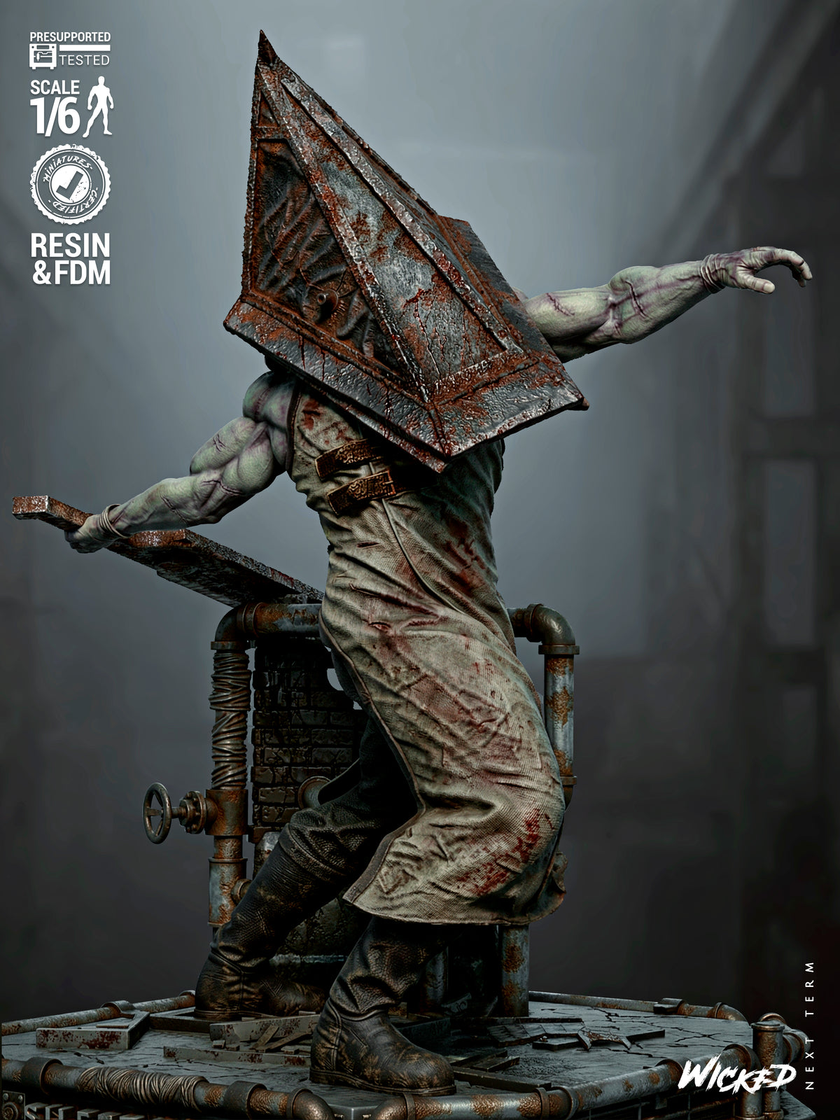 Pyramid Head Statue 3D-Printed Kit