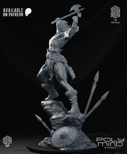 Dark Wolf Statue 3D-Printed Kit