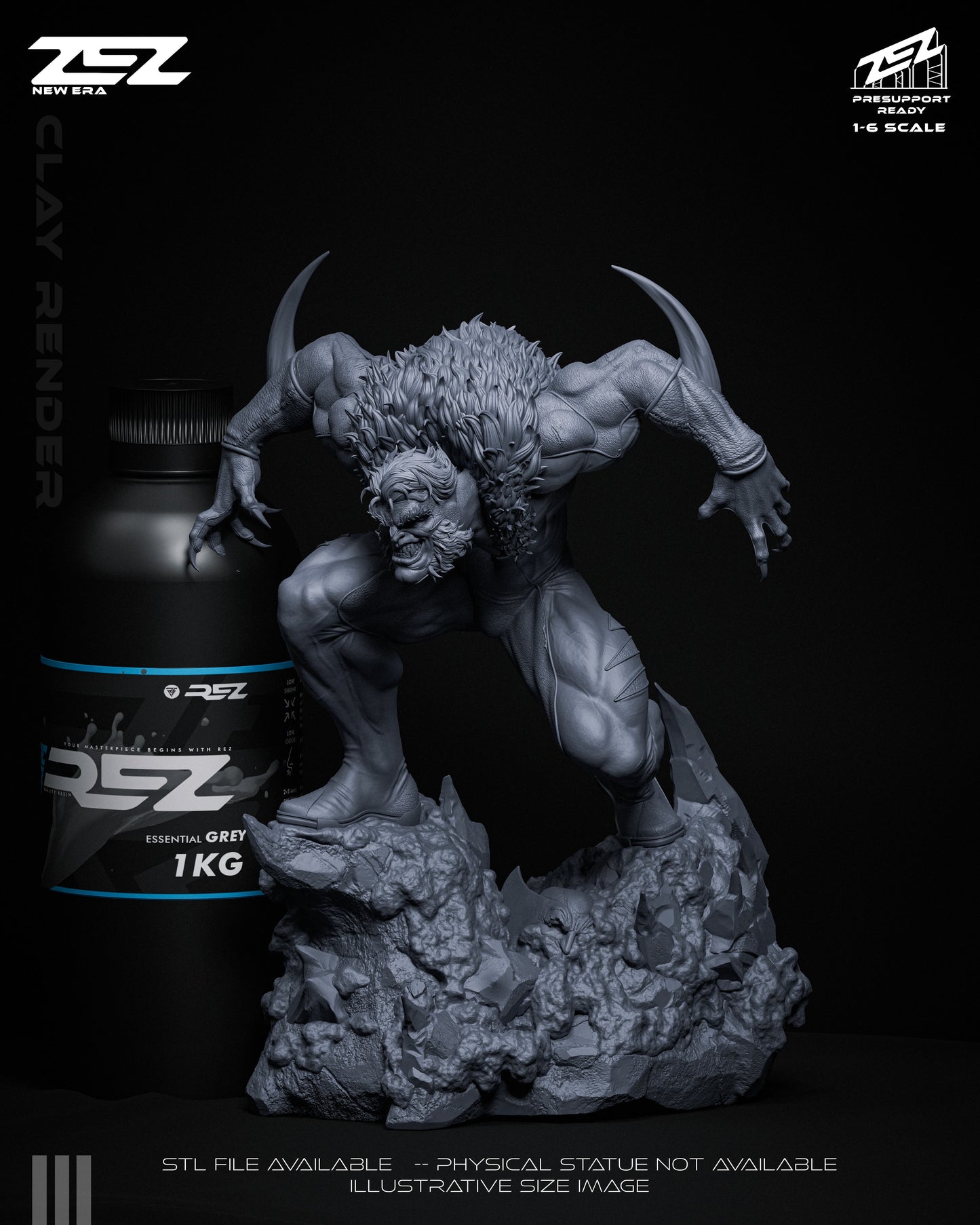 Sabretooth Statue 3D-Printed Kit