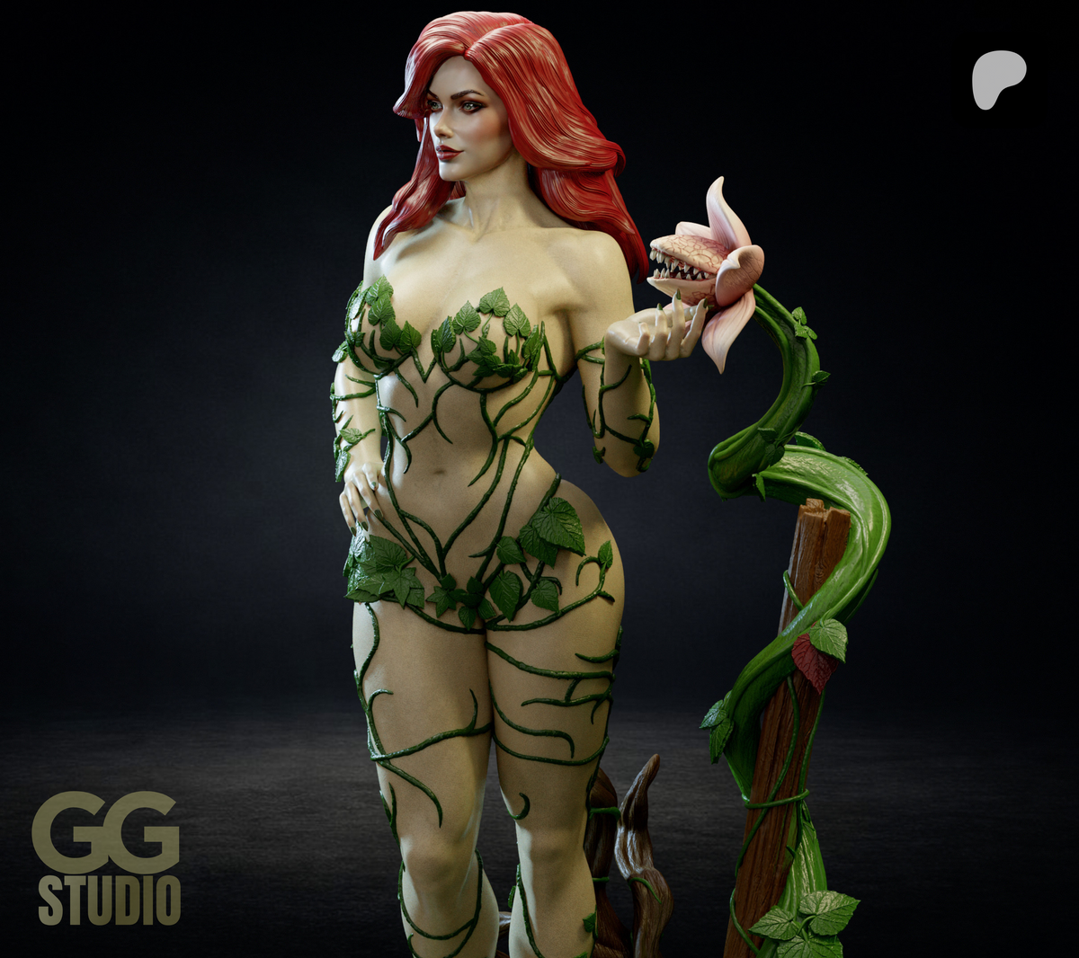 Poison Ivy Statue 3D-Printed Kit