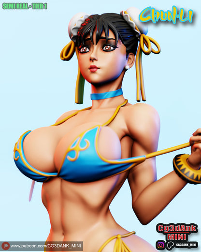 Chun-Li Statue 3D-Printed Kit