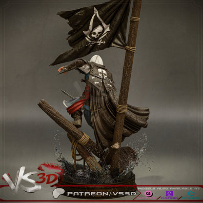 Edward Kenway Statue 3D-Printed Kit