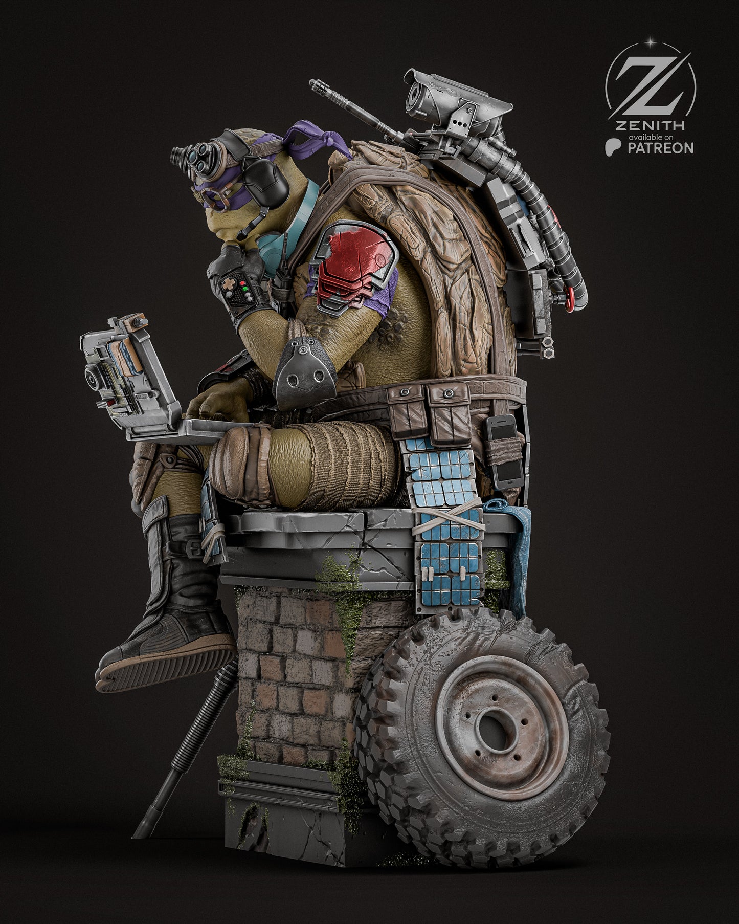 Donatello TMNT Statue 3D-Printed Kit