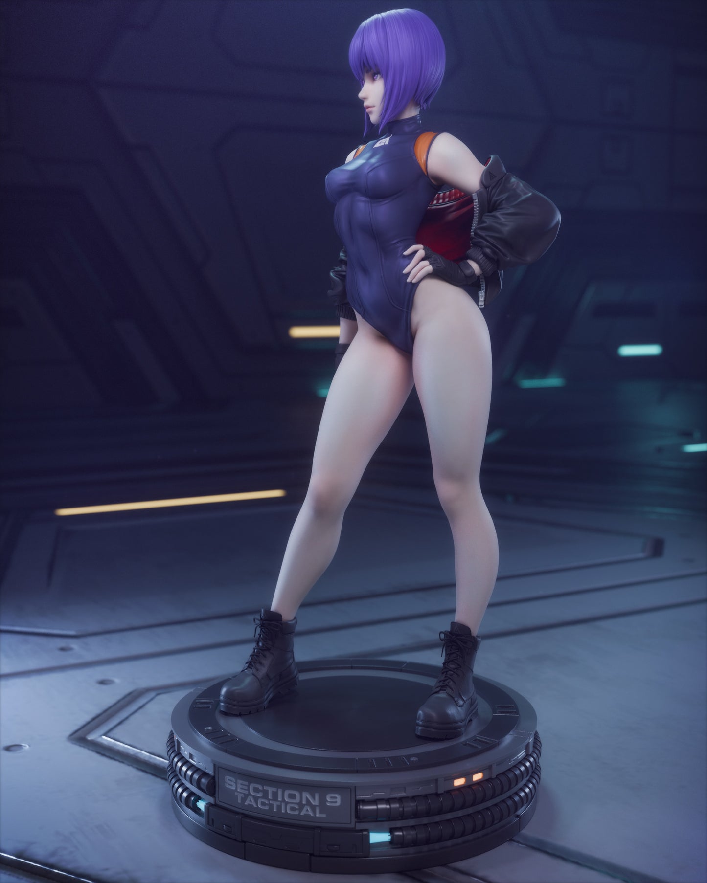 Motoko Kusanagi Statue 3D-Printed Kit